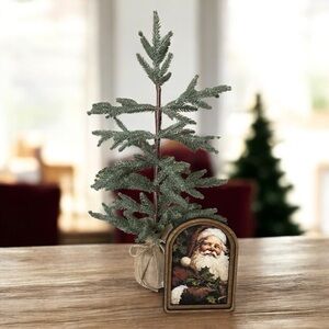 🎄Festive Green Holiday Tree with Santa Frame 🎄